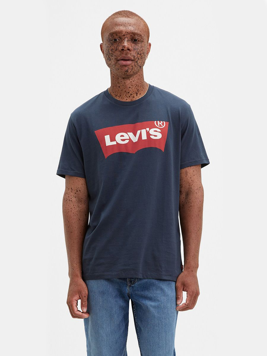 

Футболка мужская Levi's Graphic Set-In Neck Tee синяя L, Graphic Set-In Neck Tee