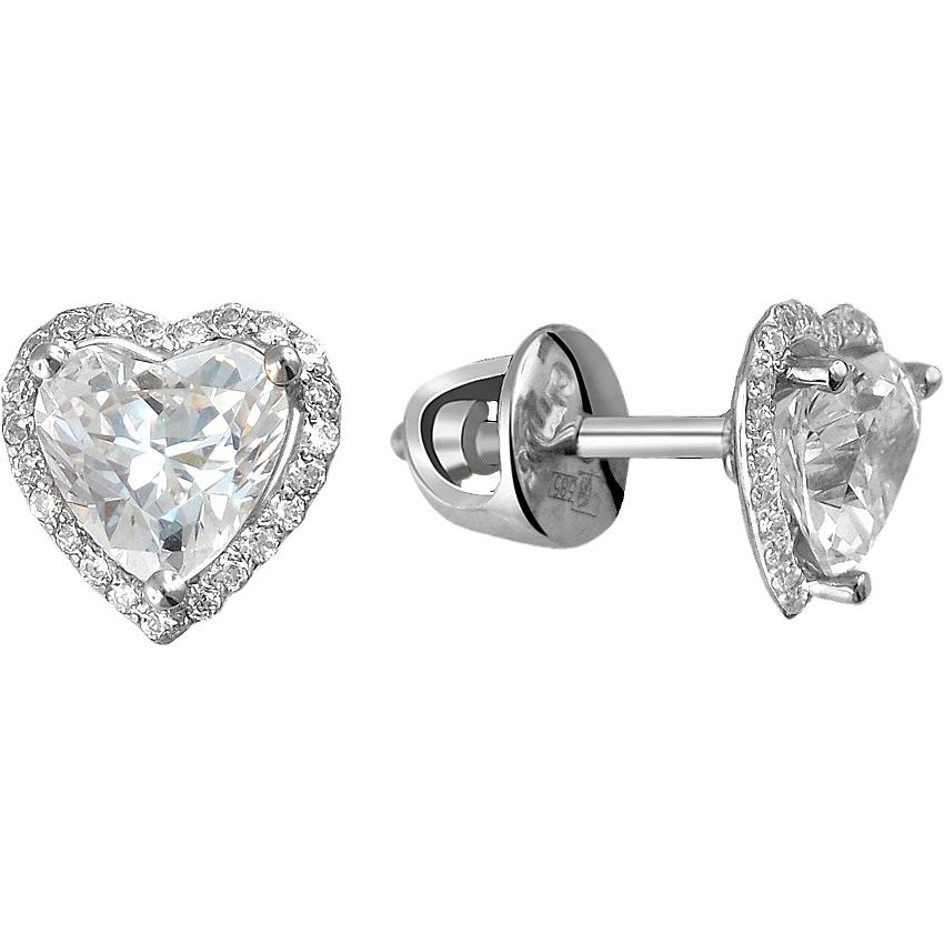 

Серьги-пусеты из золота Эстет 01С1211260, swarovski, 01С1211260