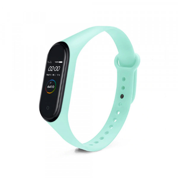 

Силиконовый ремешок для Xiaomi Mi Band 3/4/5/6 мятный, Зеленый, 100