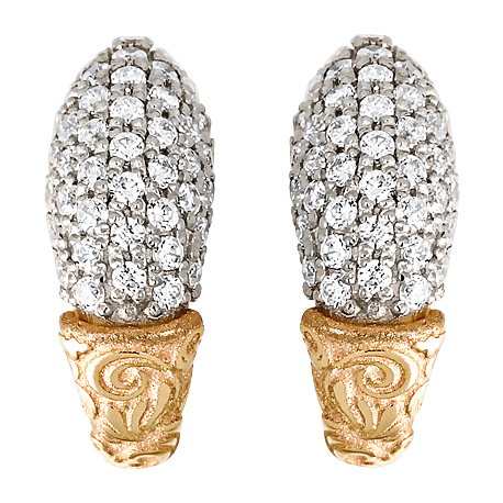 

Серьги женские из золота Эстет 01С1110481, фианит, 01С1110481