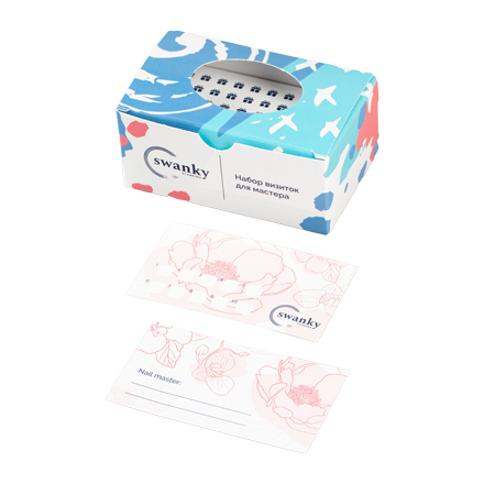 

Набор визиток Swanky Stamping Пионы 95 шт