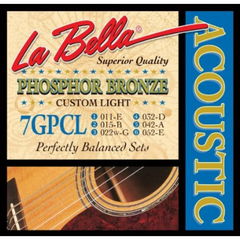 

Струны для акустической гитары LA BELLA 7GPCL