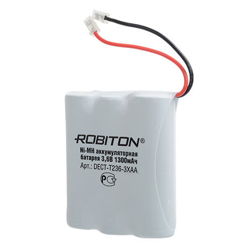 

Батарея для радиотелефонов ROBITON T236 /3.6 В (3,6V)/ 1300 мАч (1300 mAh) NiMH