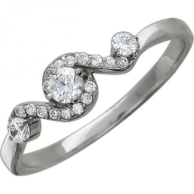 

Кольцо из серебра р. , Эстет 01К155842, фианит, 01К155842