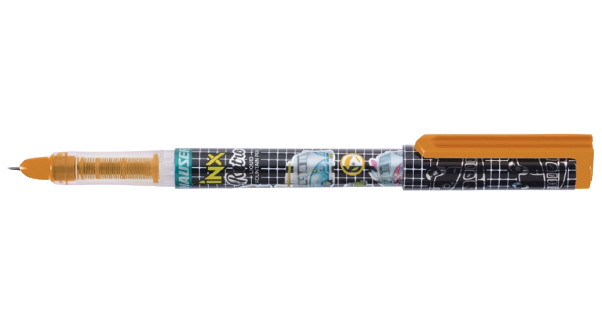 Перьевая ручка Hauser INX Retro пластик оранжевая