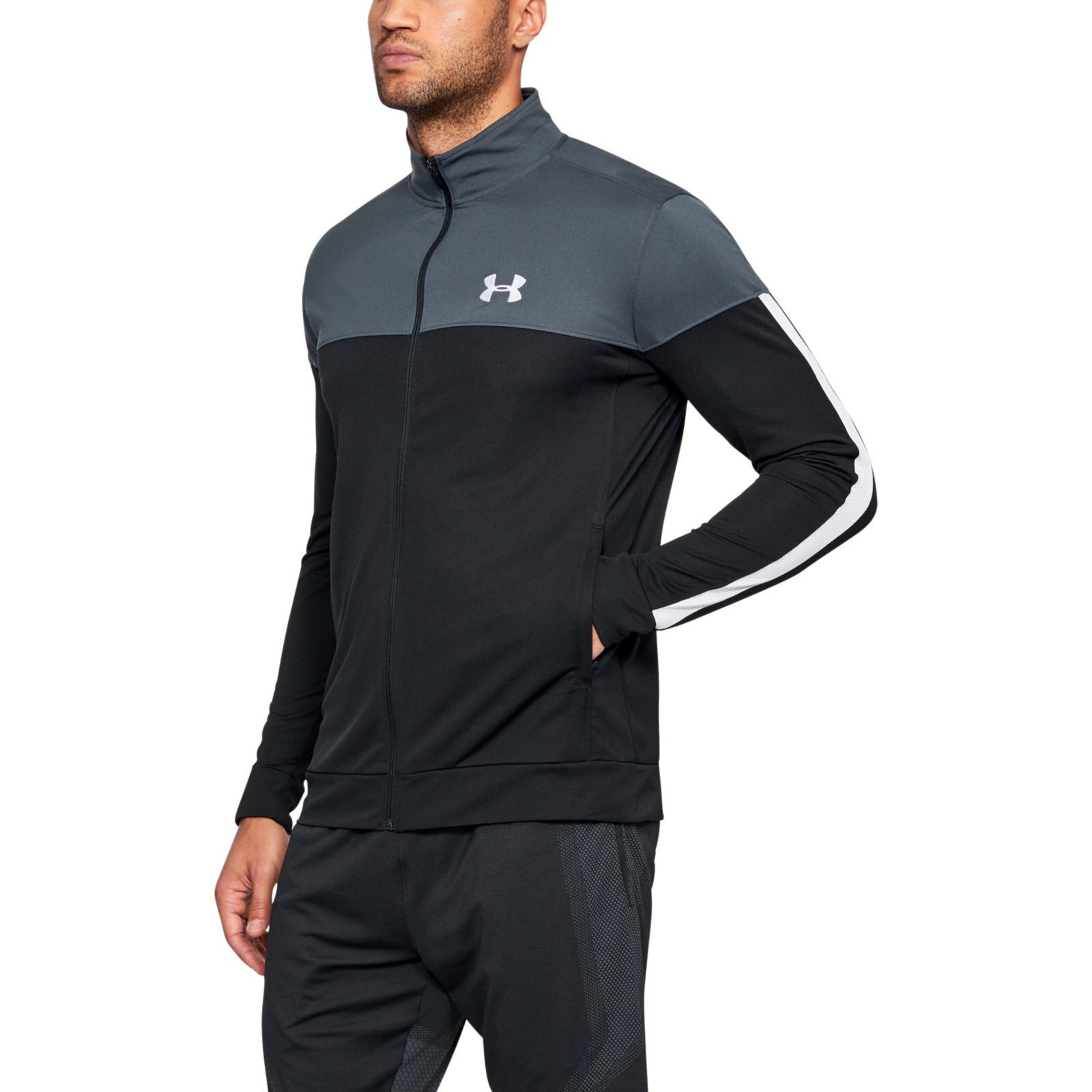 фото Толстовка мужская under armour sportstyle pique jkt черная l