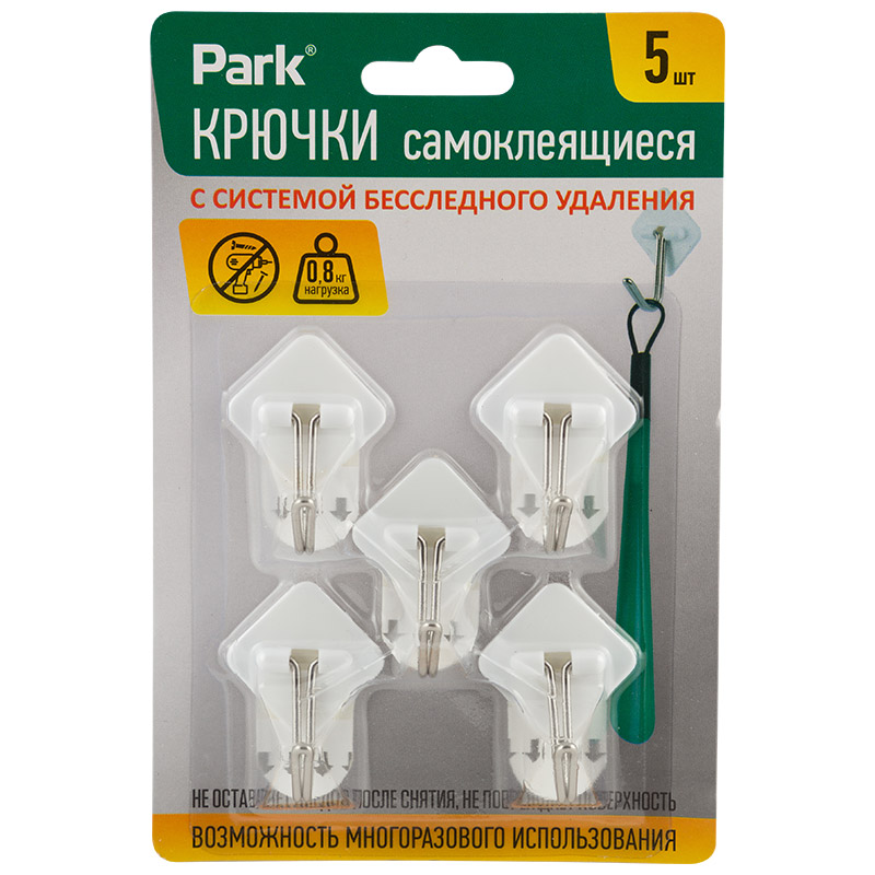 

Крючок Park 8084 5 шт, Белый