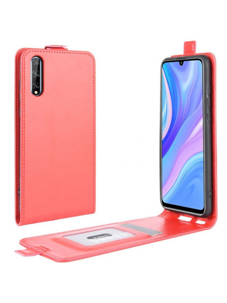 

Brodef Flip вертикальный эко кожаный чехол книжка Huawei Y8P черный