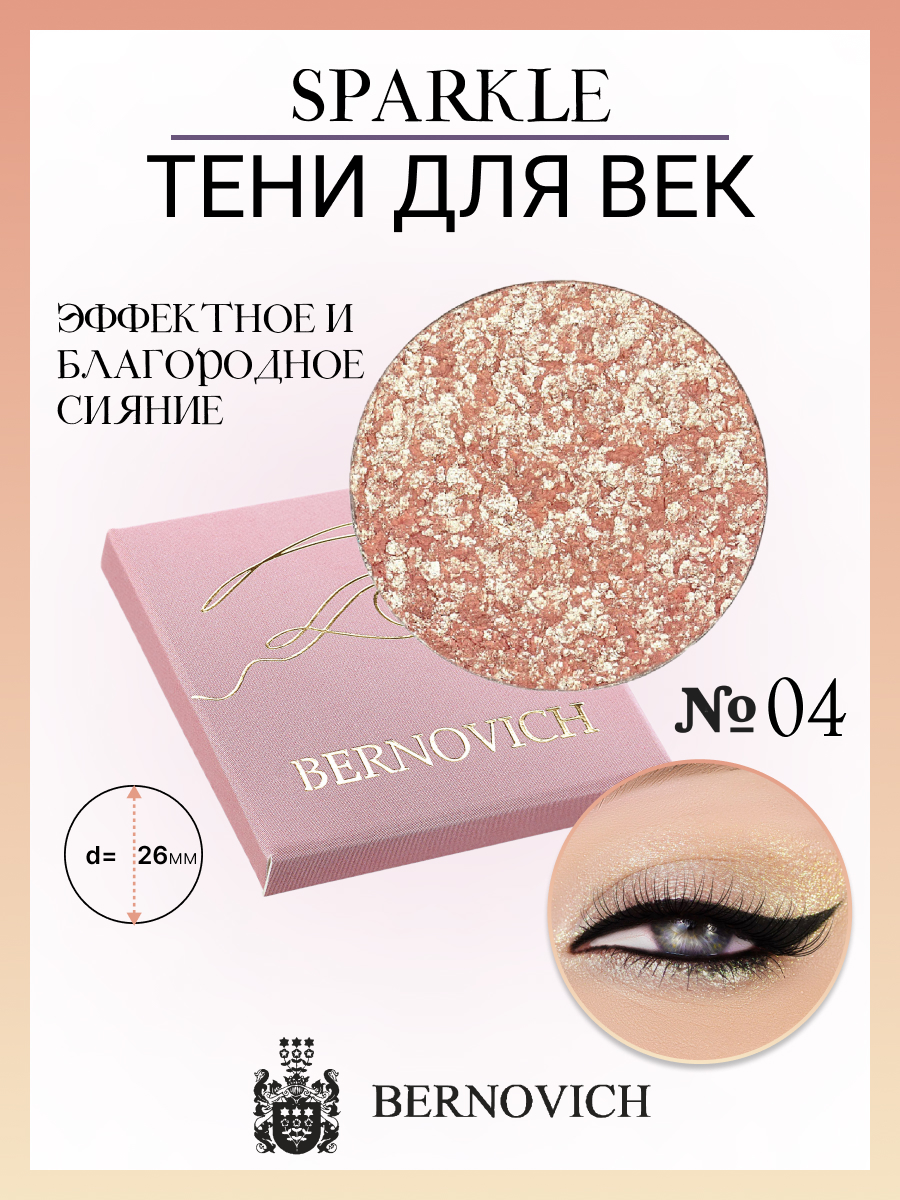 Тени для век Bernovich X 04 Sparkle 1,5г New