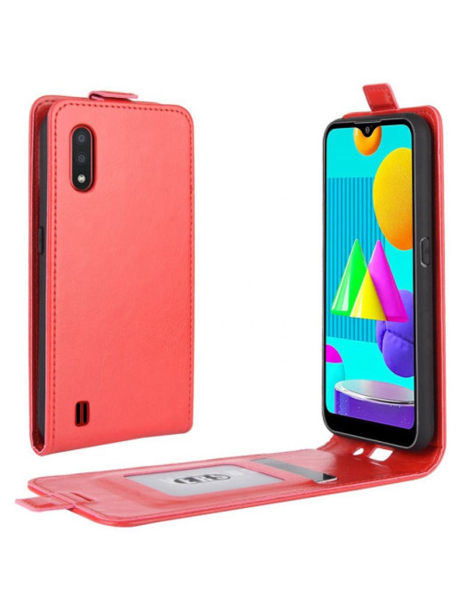 

Brodef Flip вертикальный эко кожаный чехол книжка Samsung Galaxy M01 черный