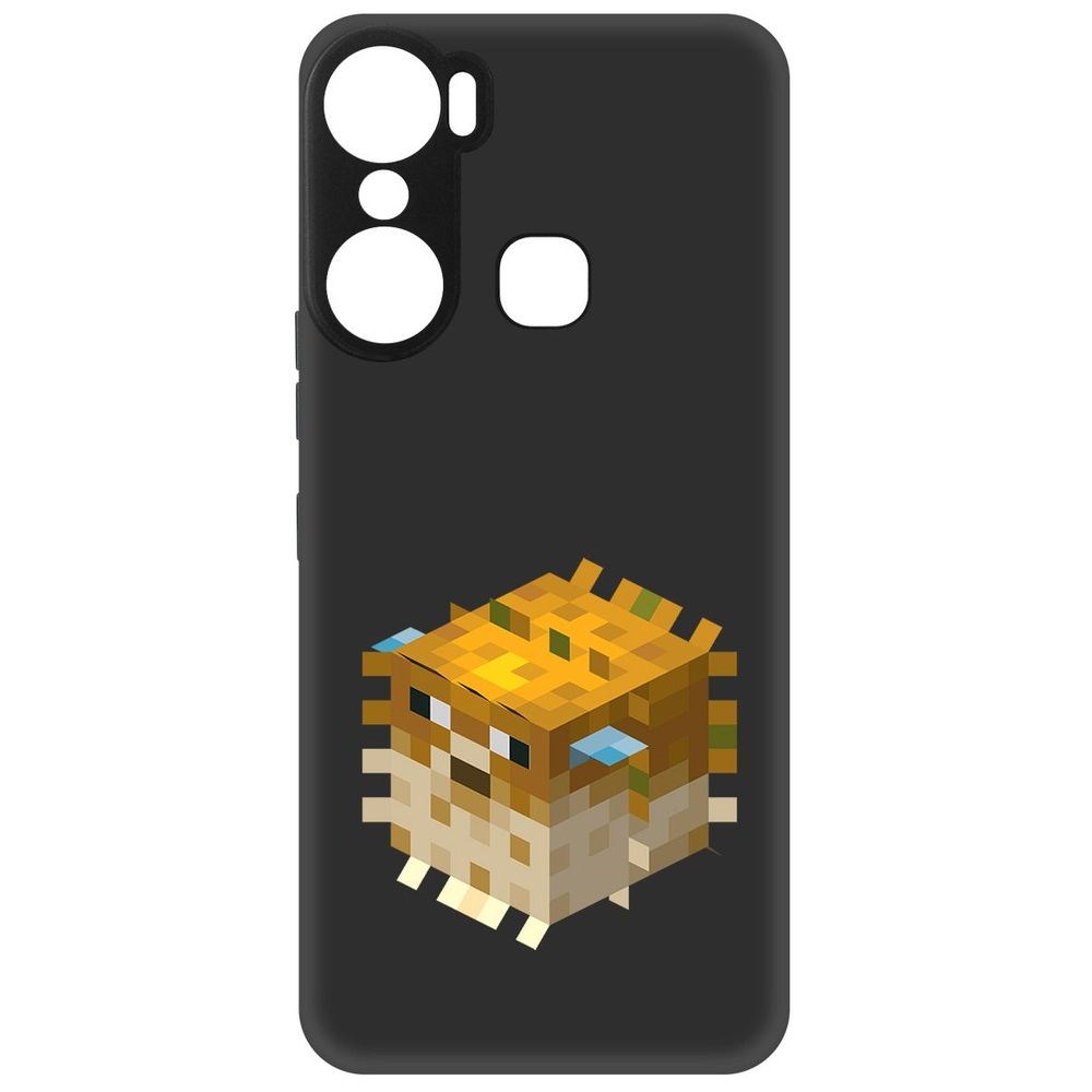 

Чехол-накладка Софт Minecraft-Иглобрюх для Infinix Hot 12 Pro, Черный