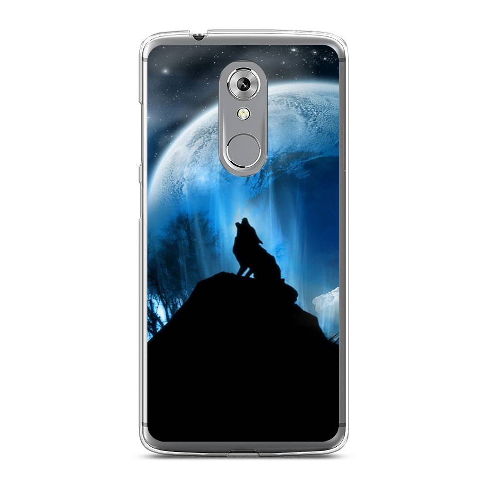 

Чехол на ZTE Axon 7 "Волк 2", Синий;черный;белый, 131450-1