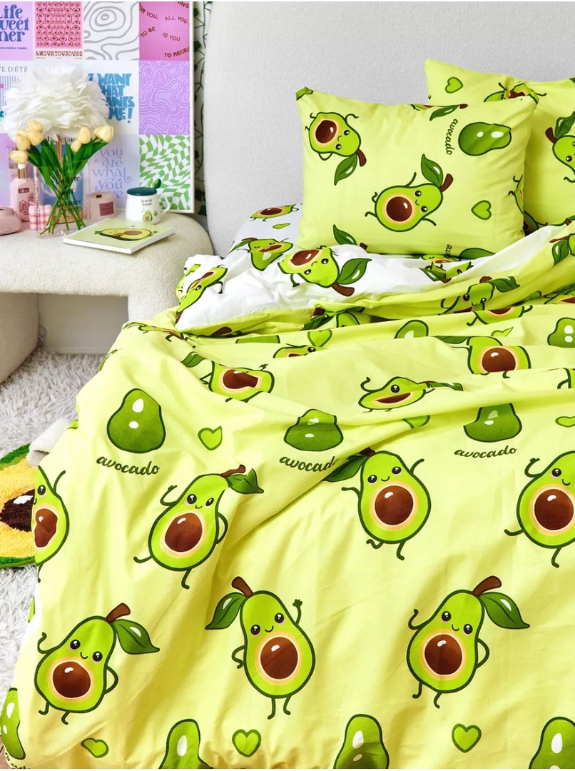 

Комплект постельного белья Авокадо 1,5 спальный (перкаль) 100% Хлопок, 61324, 61324