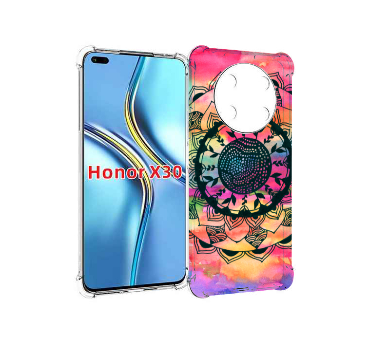 

Чехол MyPads яркая абстракция круглый цветок для Honor X30 / Magic4 Lite 5G, Прозрачный, Tocco