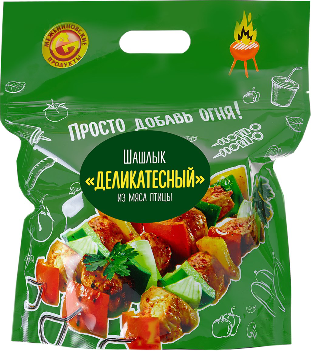 

Шашлык куриный Межениновская птицефабрика Деликатесный охлажденный 1 кг