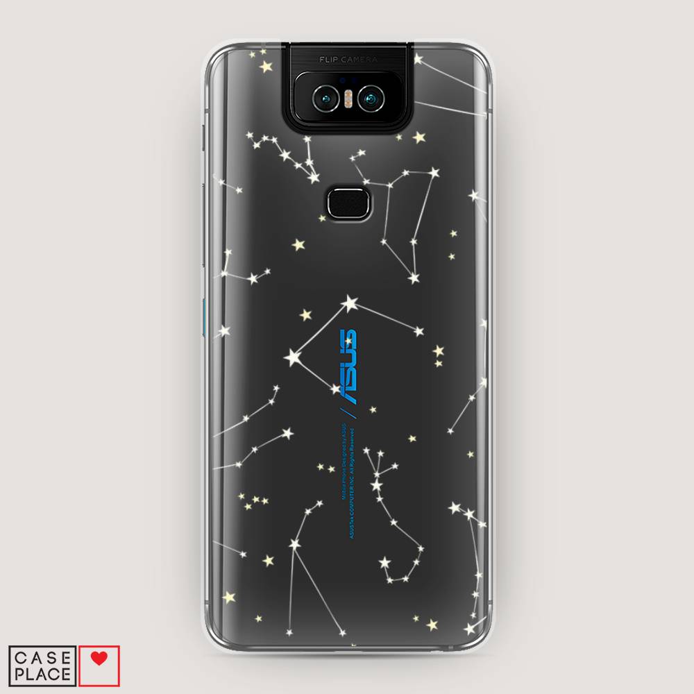 

Чехол Awog на Asus Zenfone 6 ZS630KL "Созвездия", Прозрачный;серый;бежевый, 43950-7