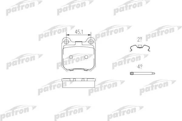 

Тормозные колодки PATRON дисковые pbp1117