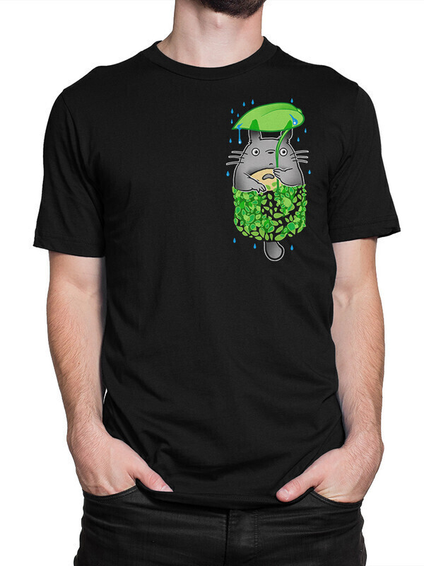 

Футболка мужская Dream Shirts Мой сосед Тоторо в кармашке 10009532 черная S, Мой сосед Тоторо в кармашке 10009532