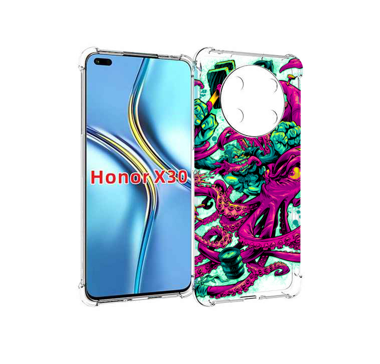 

Чехол MyPads фиолетовый кракен для Honor X30 / Magic4 Lite 5G, Прозрачный, Tocco