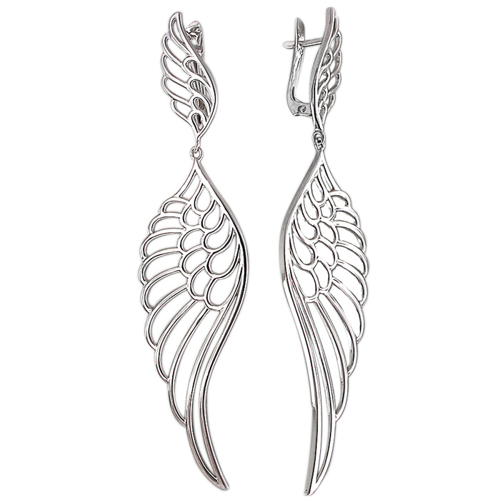 

Серьги женские из серебра Эстет 01С058361, без вставки, 01С058361