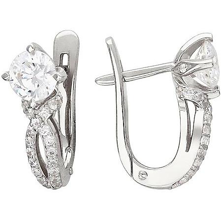 

Серьги женские из серебра Эстет 01С156255, фианит, 01С156255