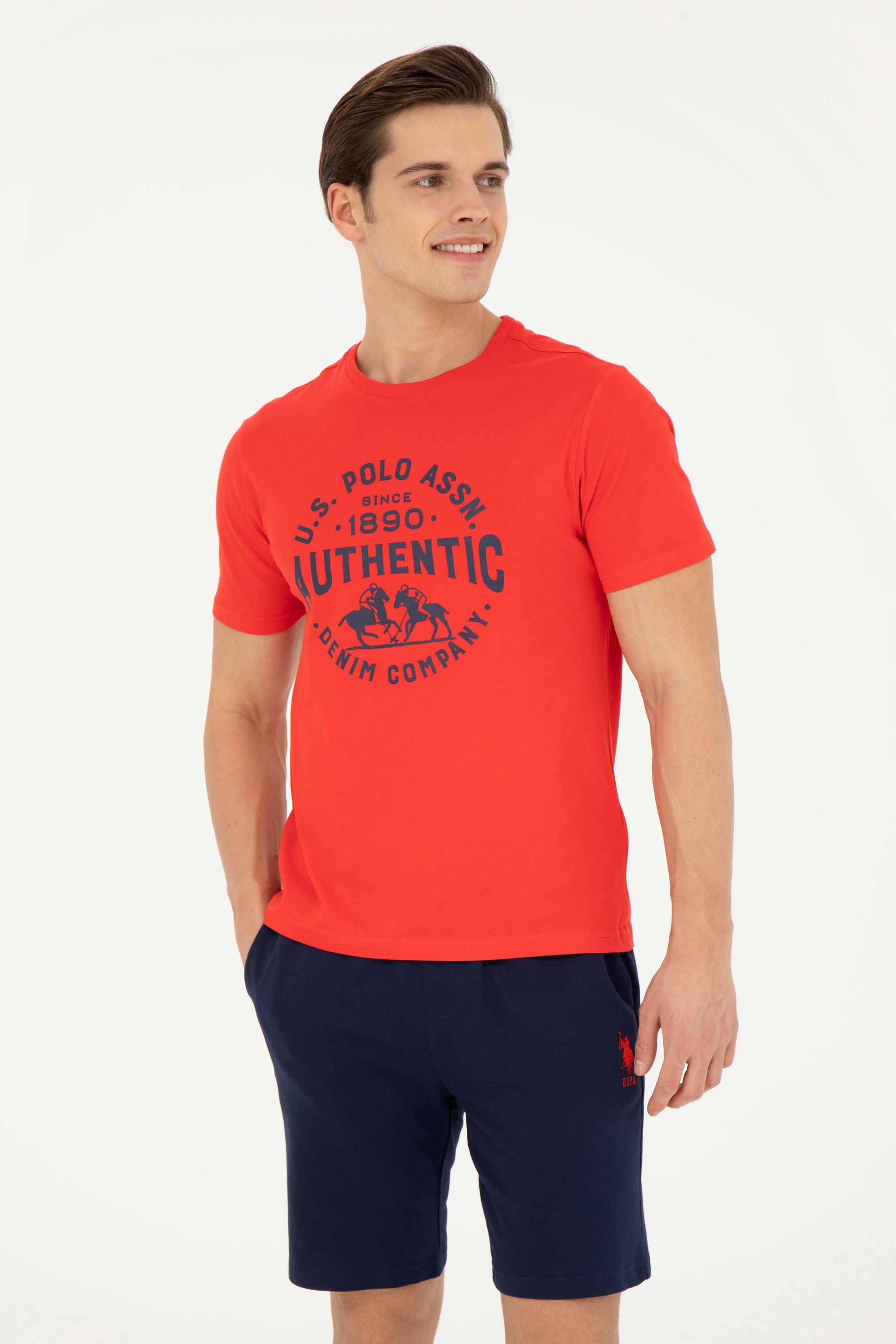 

Футболка мужская US Polo Assn G081GL0110EVLET красная S, Красный, G081GL0110EVLET