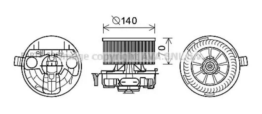 AVA Вентилятор отопителя Renault Megane II