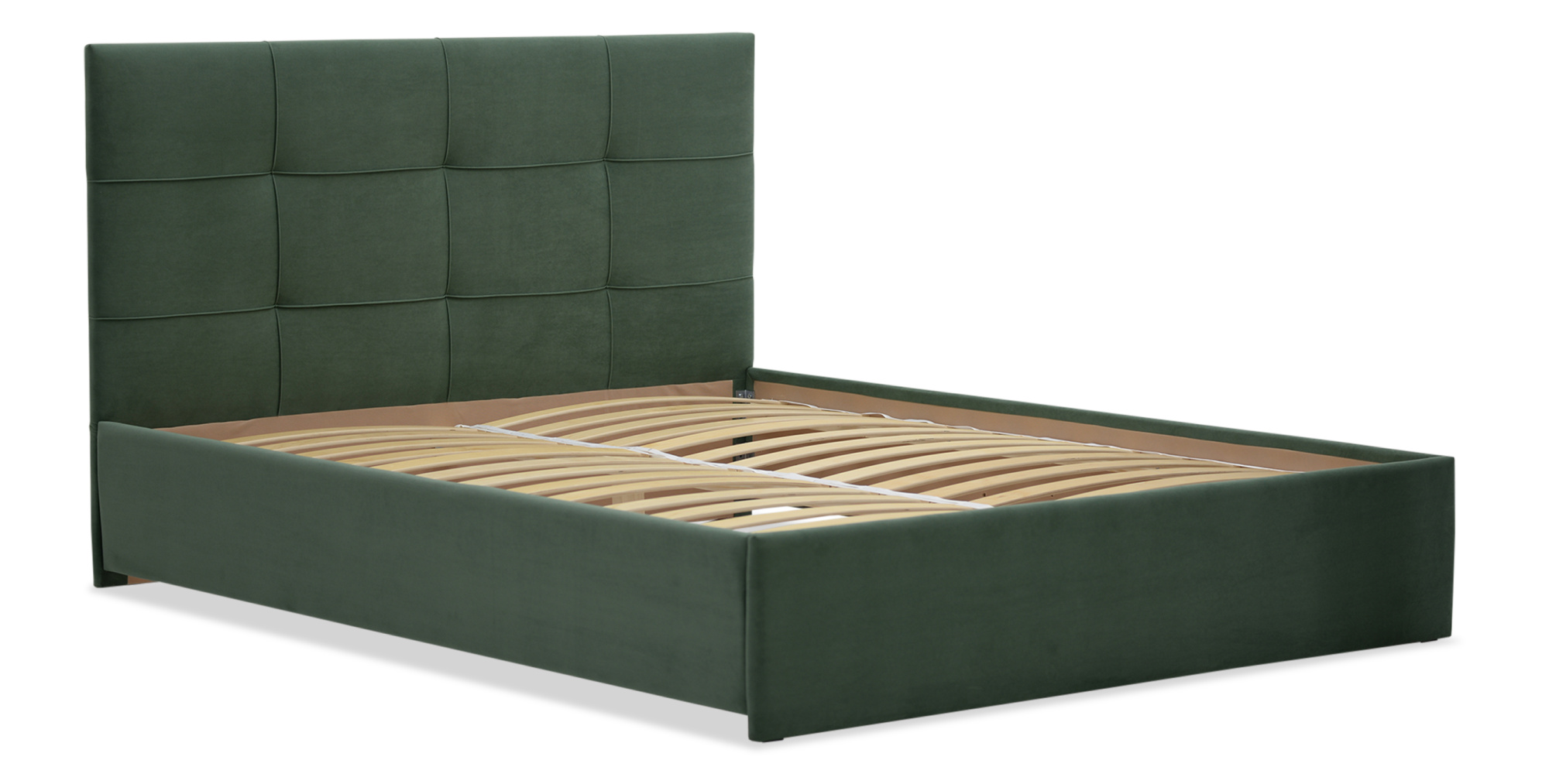 

Кровать Келли Wood с ортопедическим основанием 140х200 велюр Ultra olive, Келли