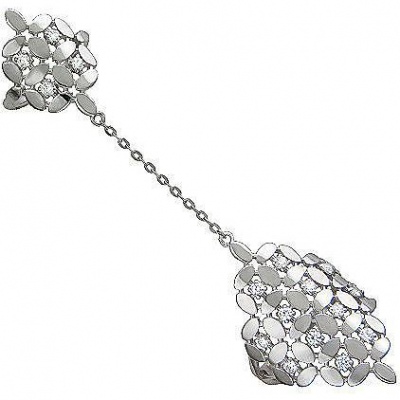 

Кольцо фаланговое из серебра р. , Эстет 01К158079, фианит, 01К158079