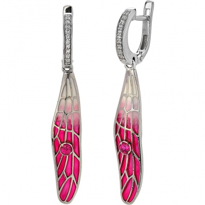 

Серьги из серебра с Swarovski/эмалью Эстет Б19С250182Э, Б19С250182Э