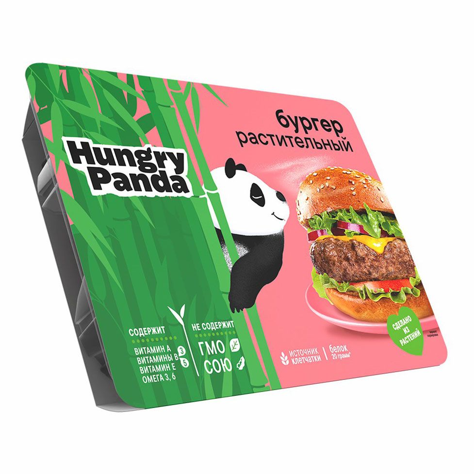 Бургер из растительного белка Hungry Panda замороженный 180 г 172₽