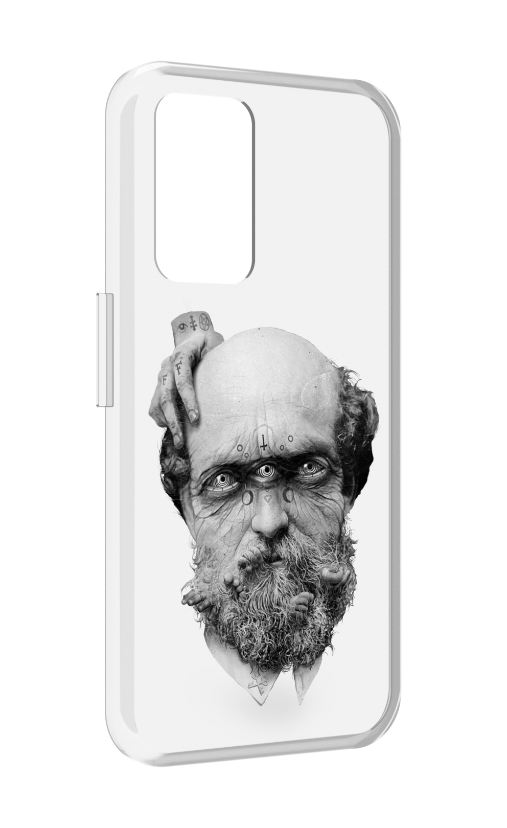 

Чехол MyPads страшный бородатый мужчина абстракция для Realme GT Neo3T, Прозрачный, Tocco