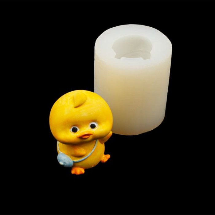 

Молд силикон 3D "Утенок с сумочкой" 5,6х6х6,8 см, Белый