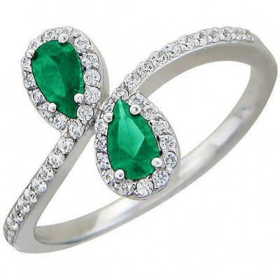 

Кольцо из серебра р.  Эстет 01К255949-3, фианит, 01К255949-3