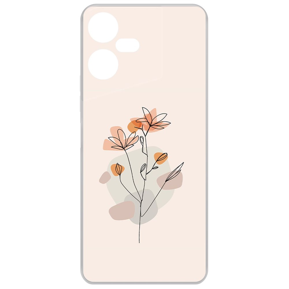 

Чехол-накладка Krutoff Clear Case Ромашки для TECNO Pova Neo 3, Прозрачный