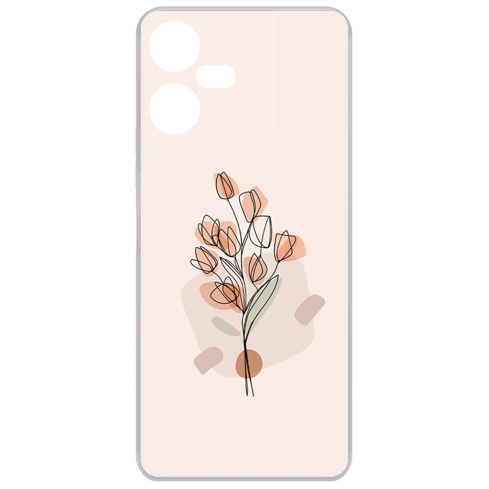 

Чехол-накладка Krutoff Clear Case Букет тюльпанов для TECNO Pova Neo 3, Прозрачный