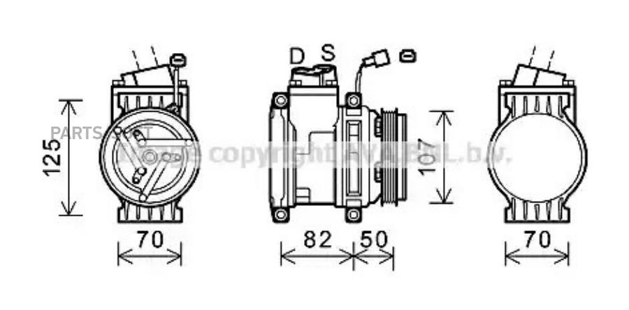 AVA Компрессор кондиционера Chevrolet Aveo T250 T255