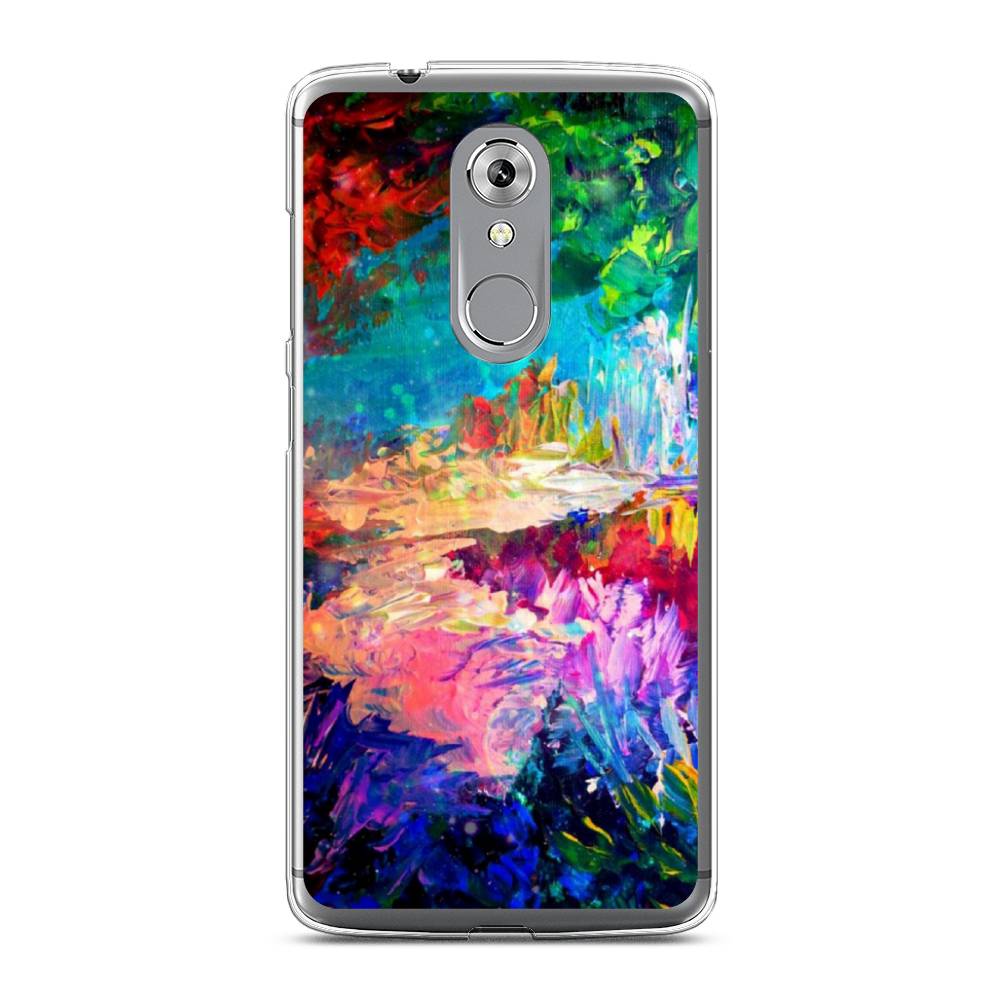 

Чехол на ZTE Axon 7 "Лес-гуашь", Синий;розовый;зеленый, 131450-4