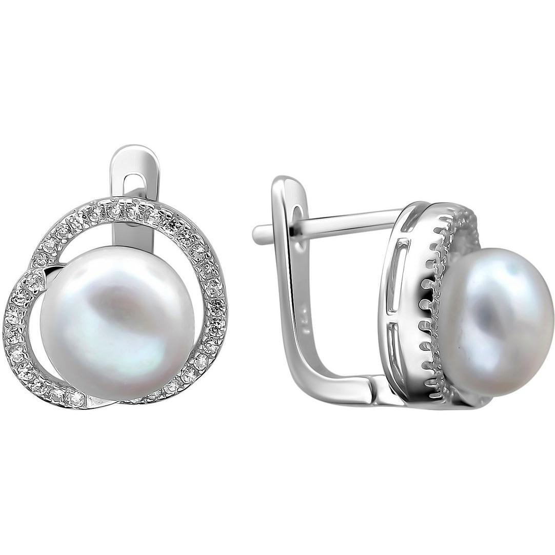 

Серьги женские из серебра Эстет С34С35SA516E, жемчуг/фианит
