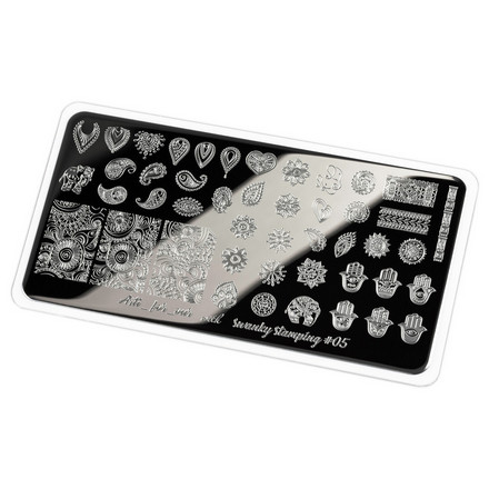 

Пластина Swanky Stamping для стемпинга Arti For You №05, Серебристый