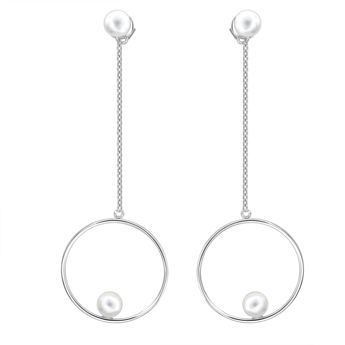 

Серьги женские из серебра Эстет С34С25D0363E, жемчуг, С34С25D0363E