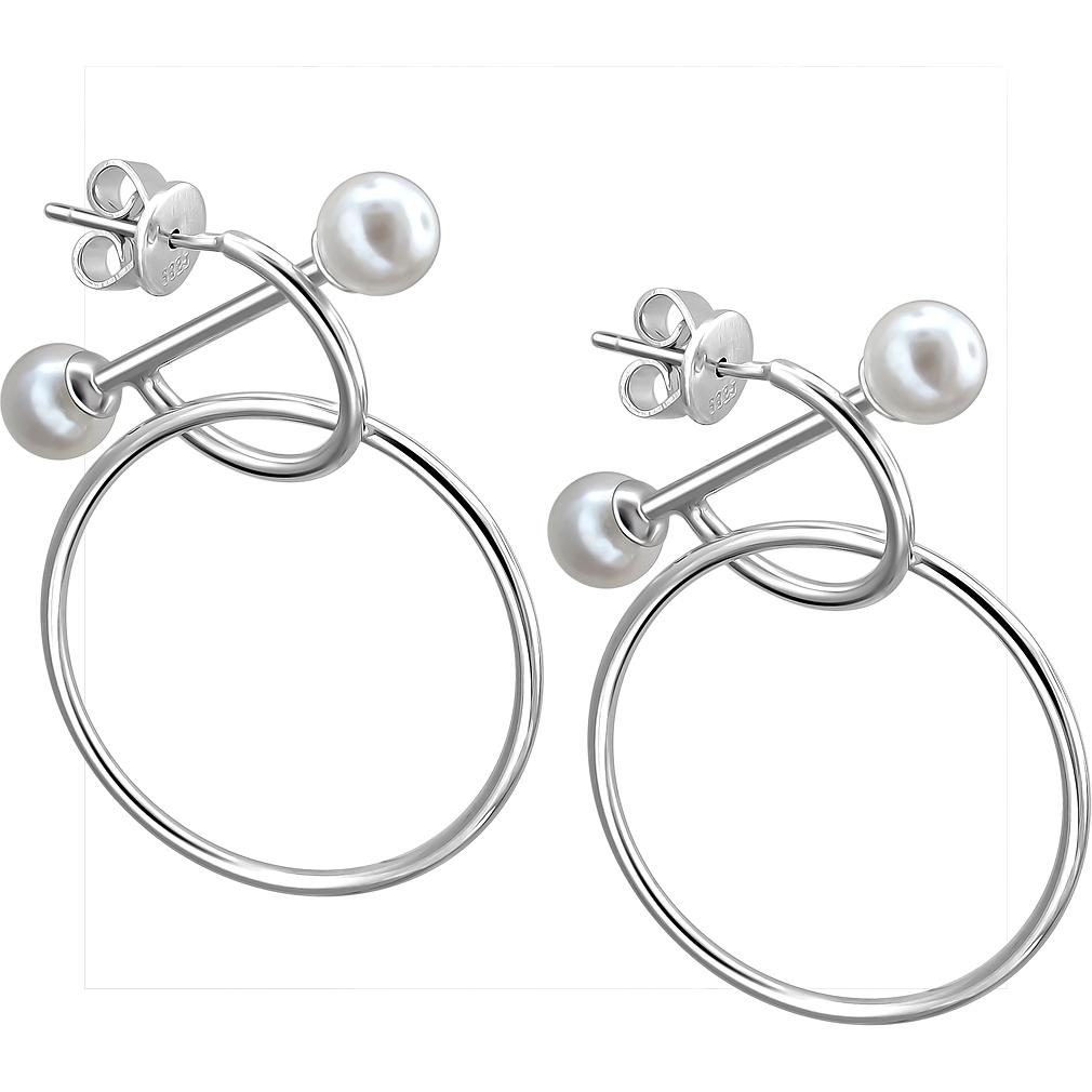 

Серьги женские из серебра Эстет С34С25D0333E, жемчуг, С34С25D0333E