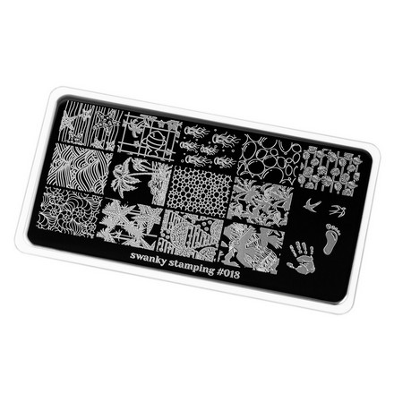 

Пластина Swanky Stamping для стемпинга №18, Серебристый