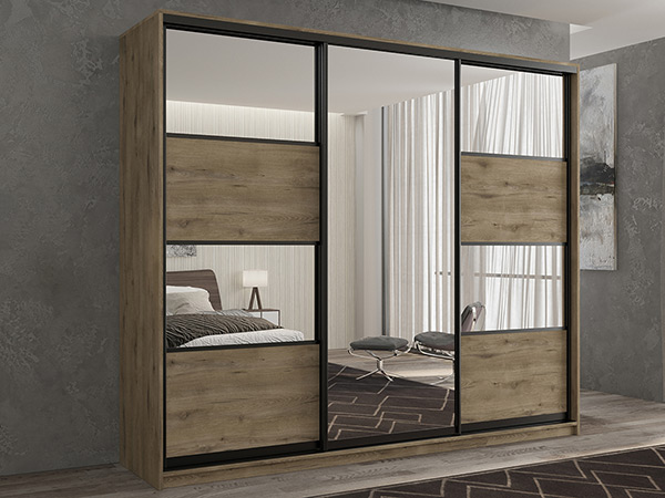 

Шкаф-купе 3-х дверный Кааппи 5 Дуб Эвок Прибрежный 180х60х230 см, Коричневый