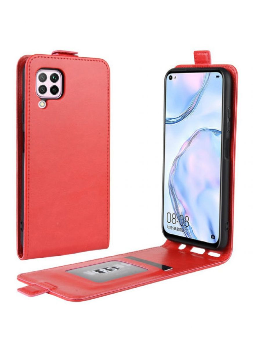 

Brodef Flip вертикальный эко кожаный чехол книжка Huawei P40 Lite Черный