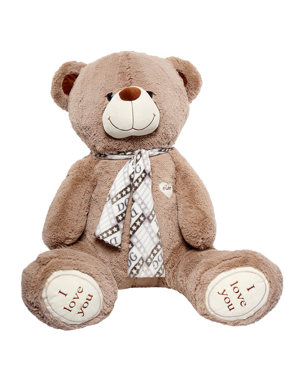 фото Мягкая игрушка медведь childrenfun 90см темно-коричневый t01961 nobrand