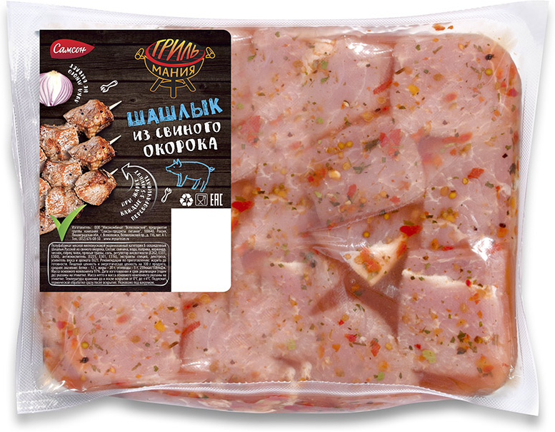 

Шашлык из свиного окорока Самсон soft ~2 кг