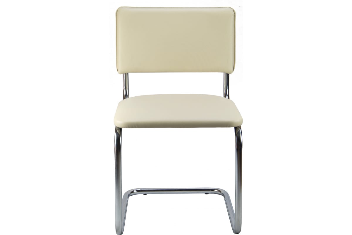 Стул RIVA Chair Сильвия хром, кож/зам, бежевый УЧ-00001765