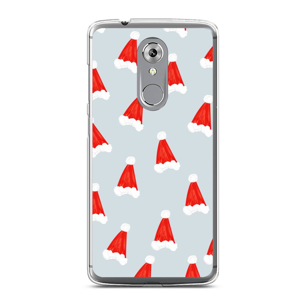 

Чехол на ZTE Axon 7 "Новогодние шапочки", Белый;красный;серый, 131450-5