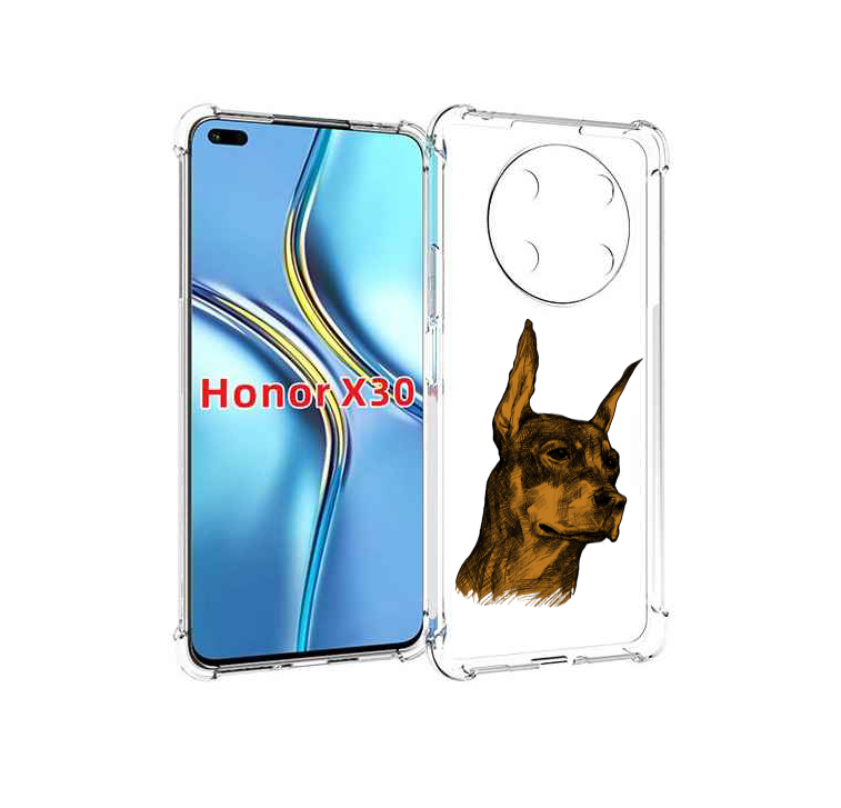 

Чехол MyPads скетч доберман для Honor X30 / Magic4 Lite 5G, Прозрачный, Tocco
